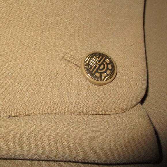 LOUIS FÉRAUD Tan/Camel Vintage Wool Lined Jacket - Picture 6 of 8